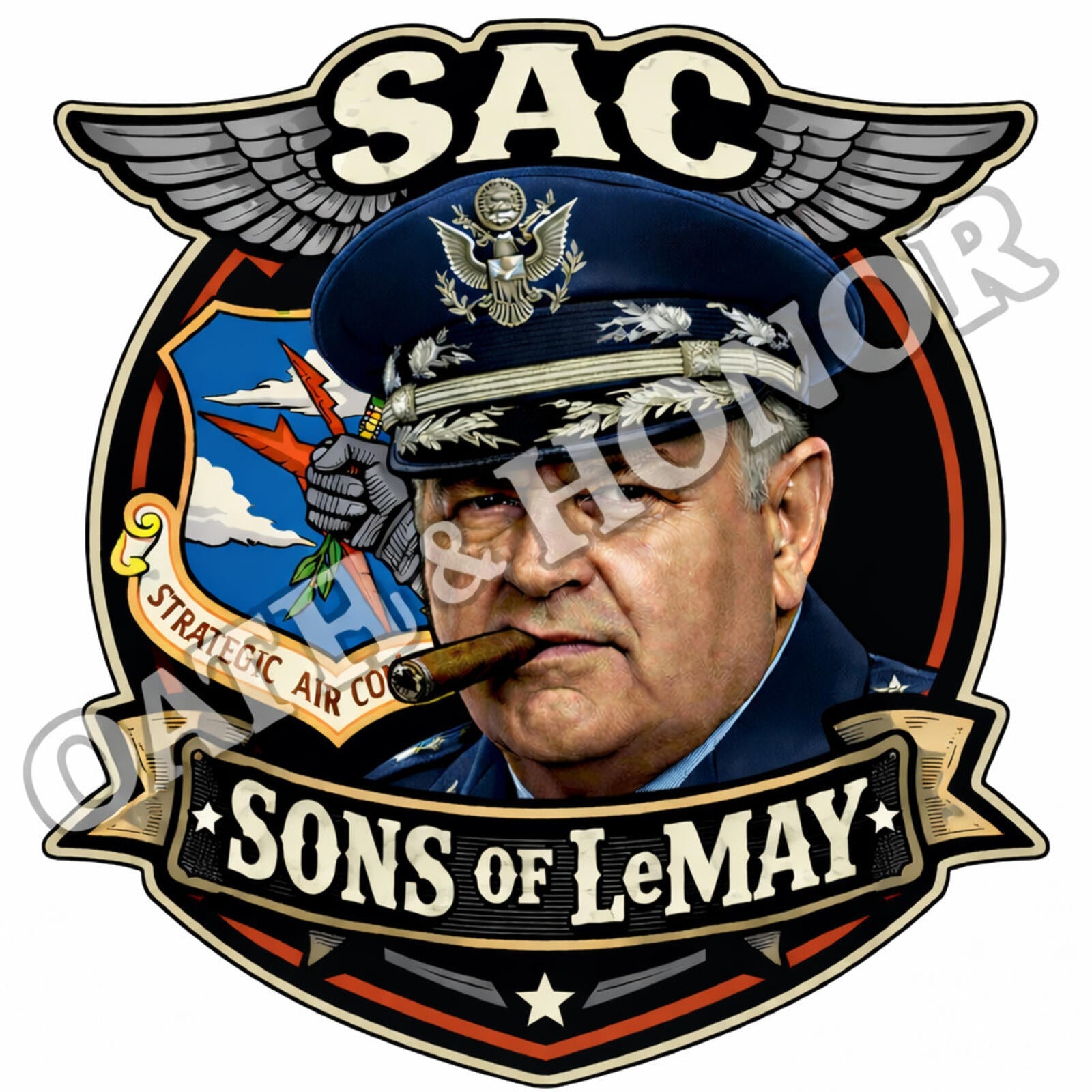 SAC Sons of LeMay Decal – Curtis LeMay USAF Tribute – 2 Sizes – view 5