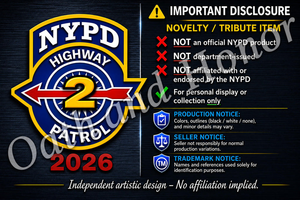 NYPD Highway Patrol 2 Brooklyn Tribute Decal – 2026 – 3 in – view 2