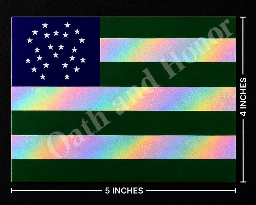 Reflective NYPD Tribute Flag Decal – Police Support Sticker – view 6