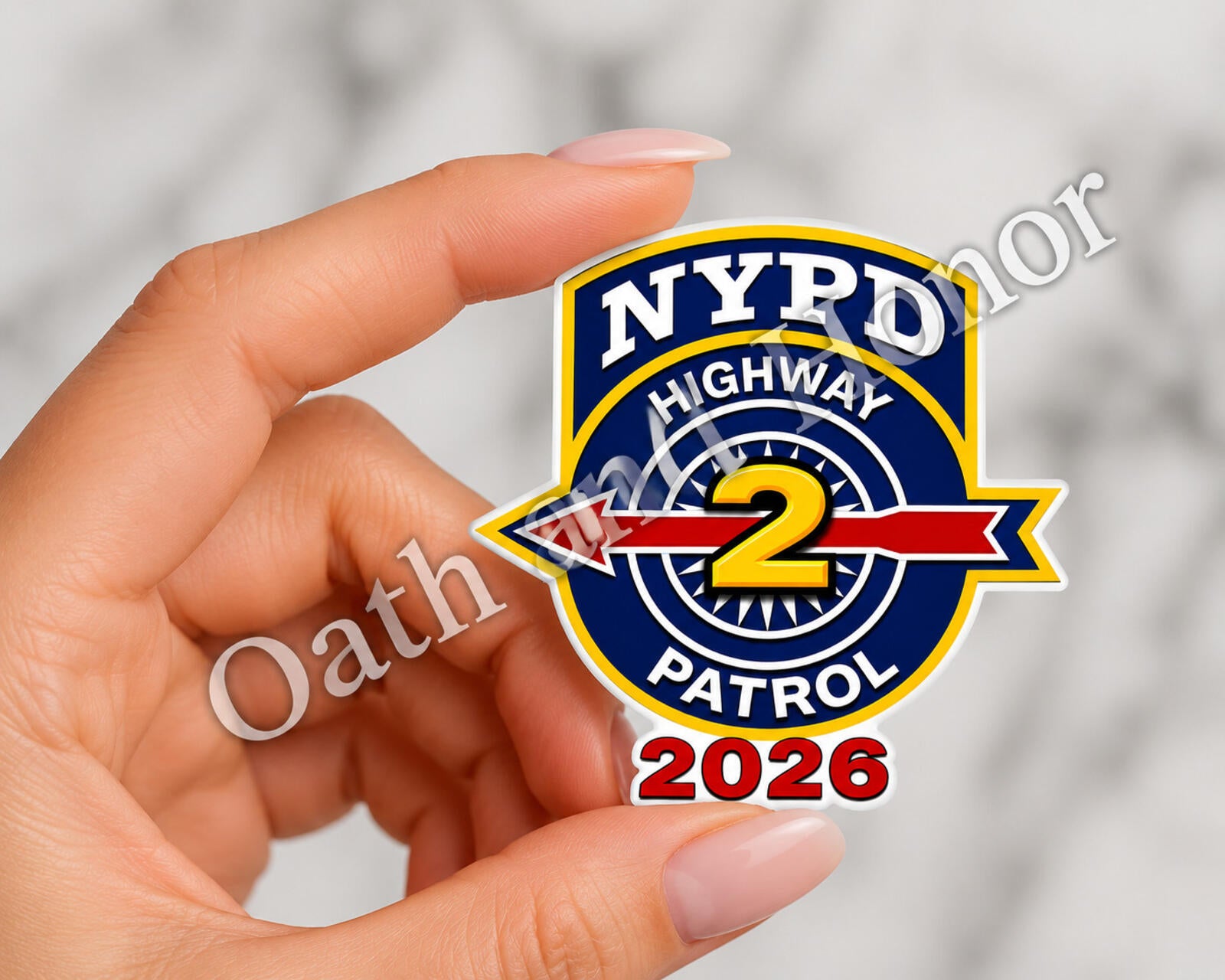 NYPD Highway Patrol 2 Brooklyn Tribute Decal – 2026 – 3 in – view 3