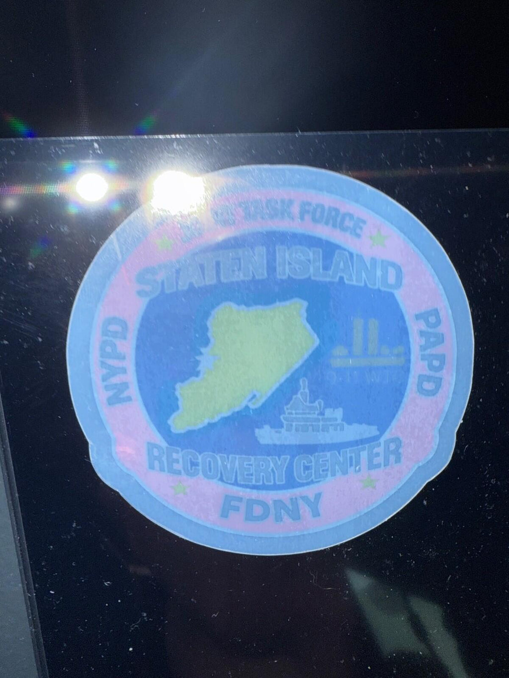 9/11 Joint Task Force Recovery Center Decal – Inside Glass – view 4