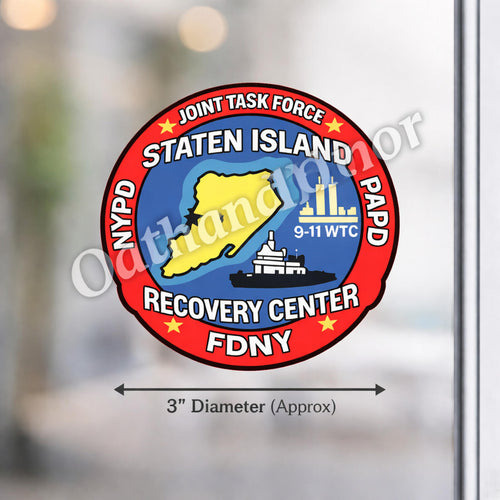 9/11 Joint Task Force Recovery Center Decal – Outside Glass – view 2