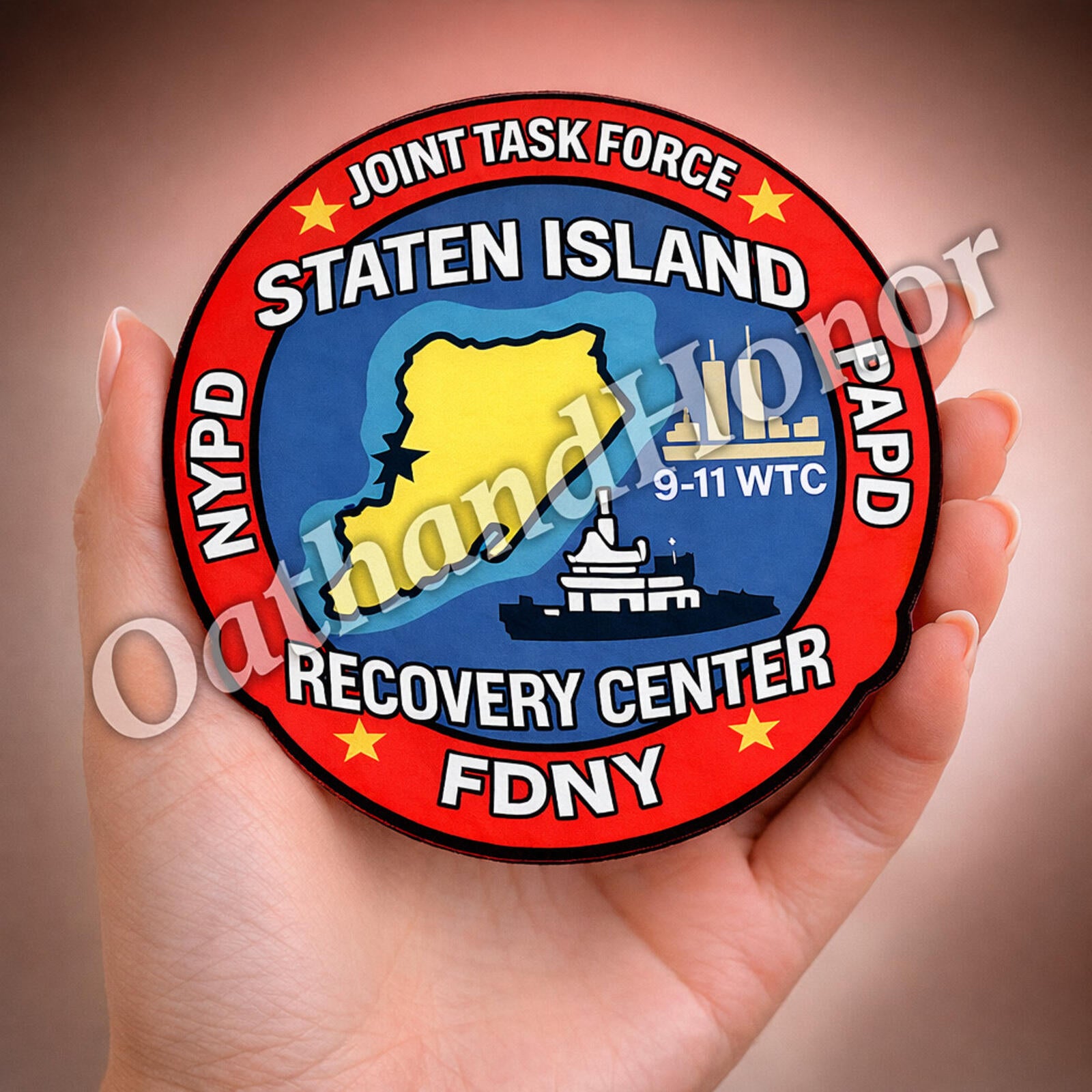 9/11 Joint Task Force Recovery Center Decal – Outside Glass – view 3