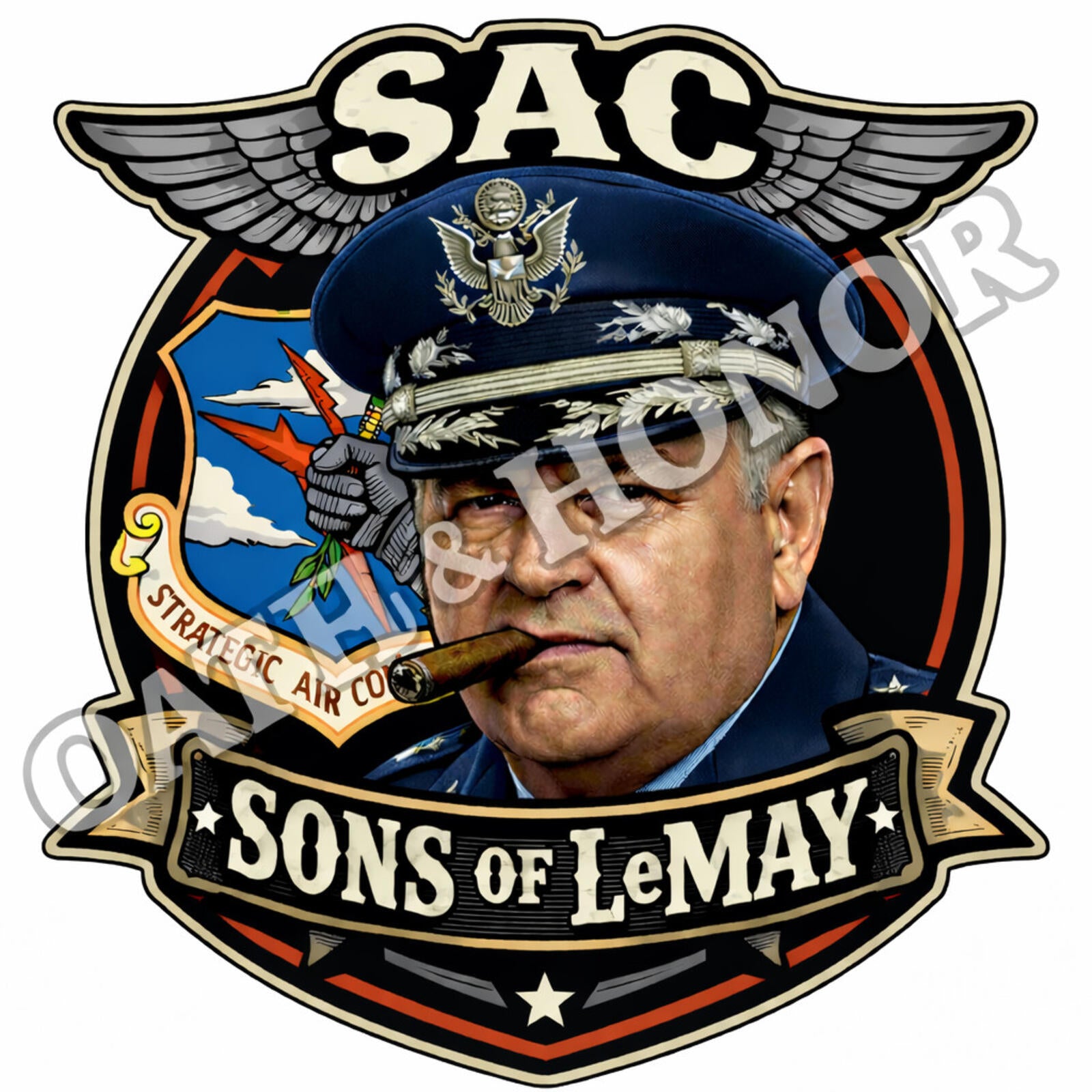 SAC Sons of LeMay Decal – Curtis LeMay USAF Tribute – 2 Sizes – view 5