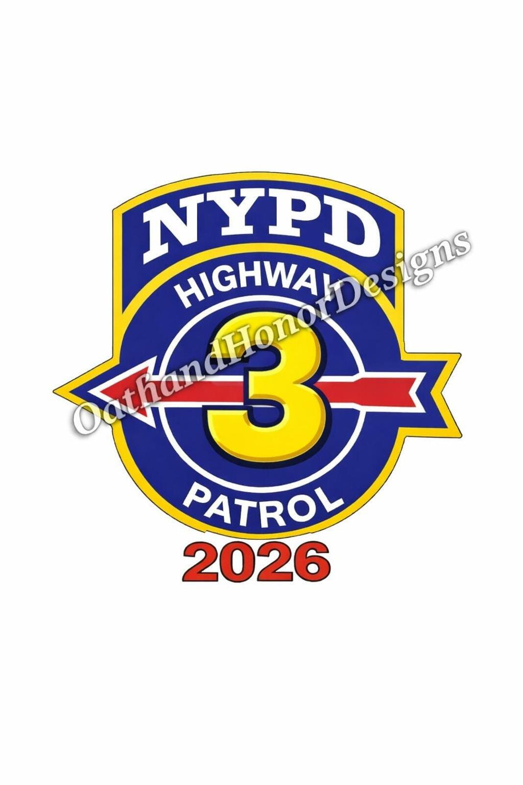 NYPD Highway Patrol 3 “The District” Magnet – 2026 – product image