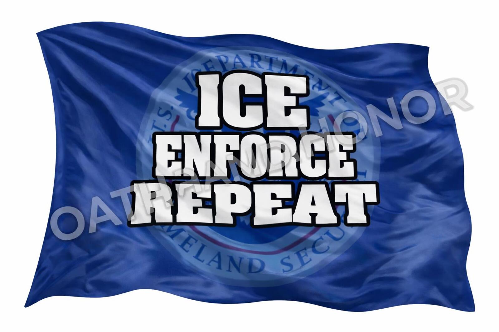 ICE Enforce Repeat Decal – Law Enforcement Support Sticker – product image
