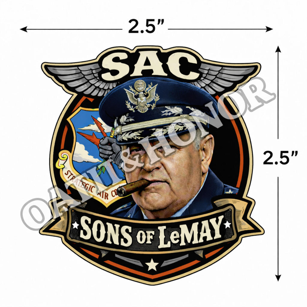 SAC Sons of LeMay Decal – Curtis LeMay USAF Tribute – 2 Sizes – view 2