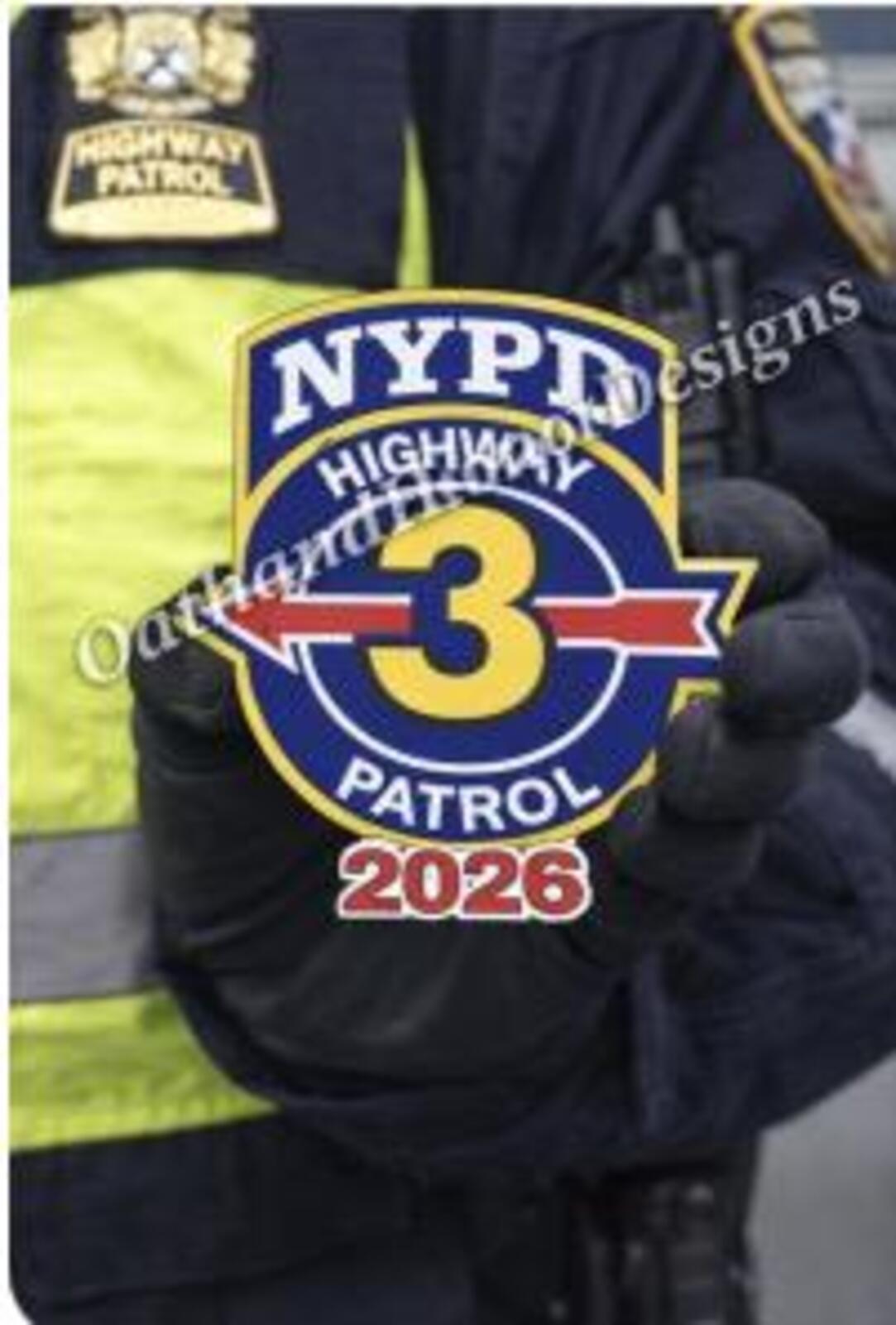 NYPD Highway Patrol 3 “The District” Magnet – 2026 – view 2