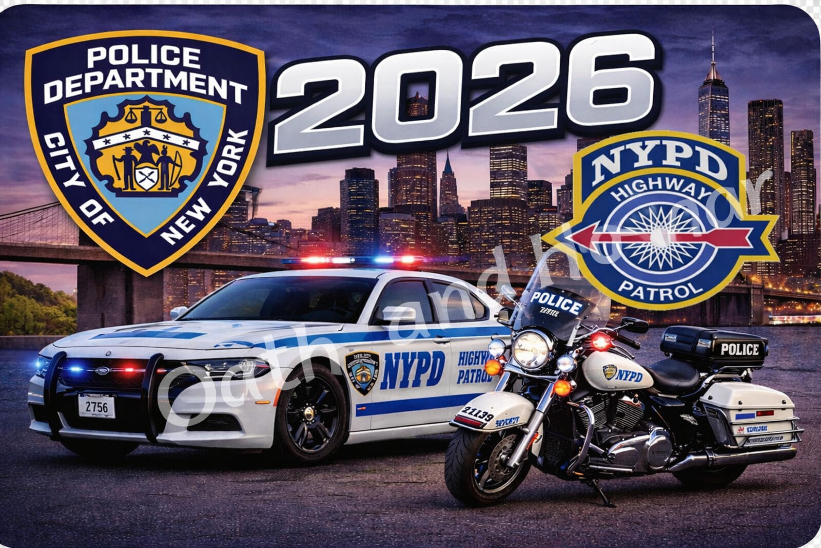 NYPD Highway Patrol Magnet – 2026 – 3 x 2 in – product image