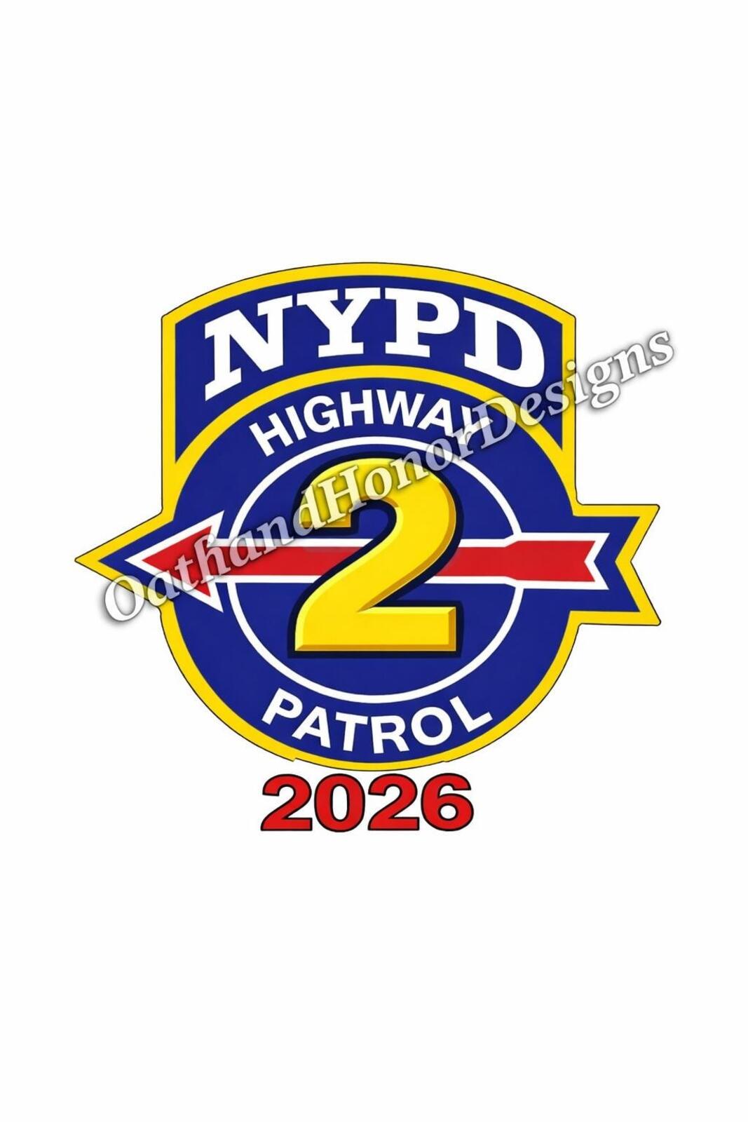NYPD Highway Patrol 2 Brooklyn Decal – Inside Glass – 2026 – product image