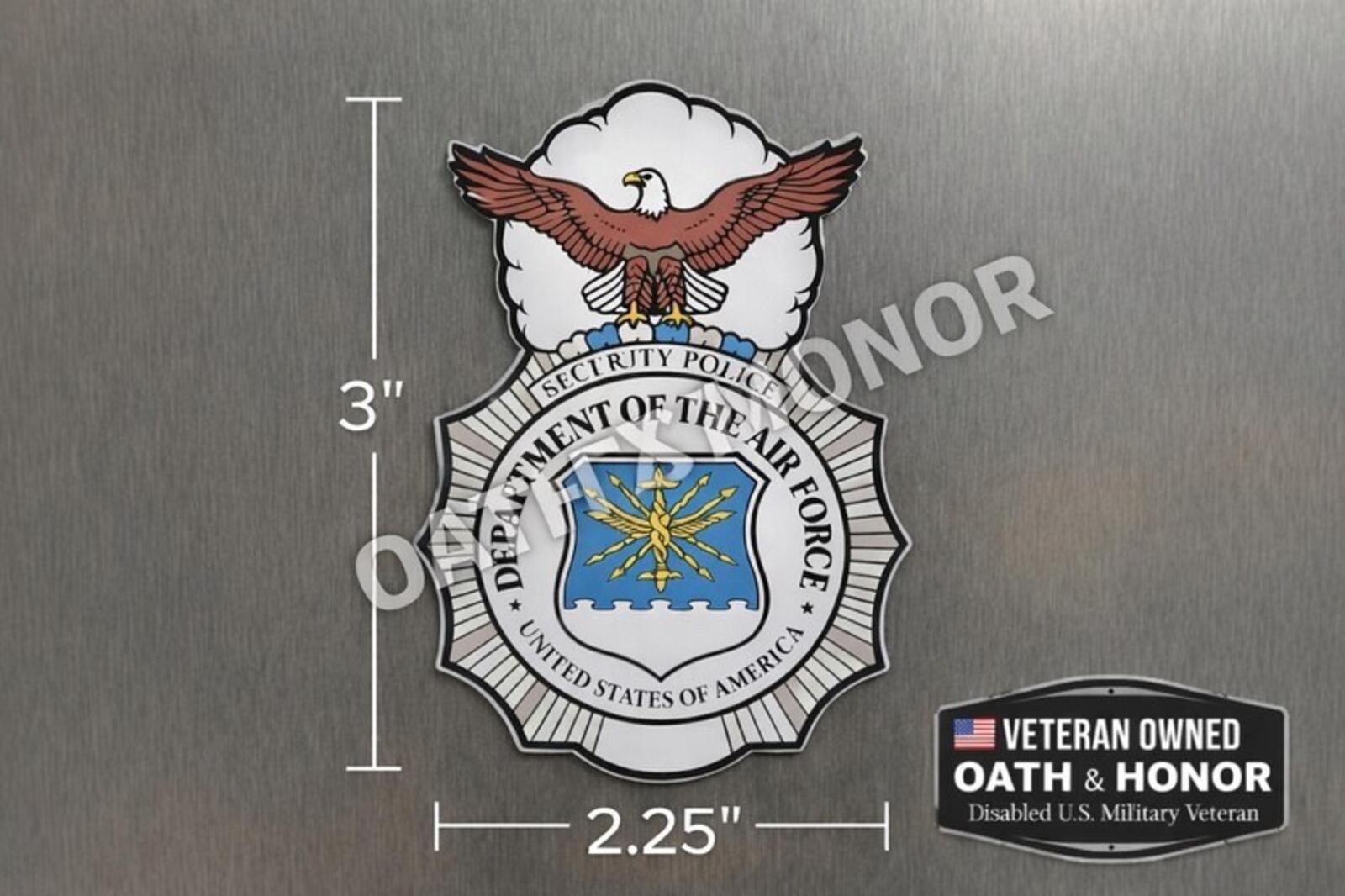 USAF Security Police Badge Decal – Military Tribute Sticker – product image