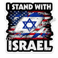 Stand With Israel Decal – American & Israeli Flags – product image