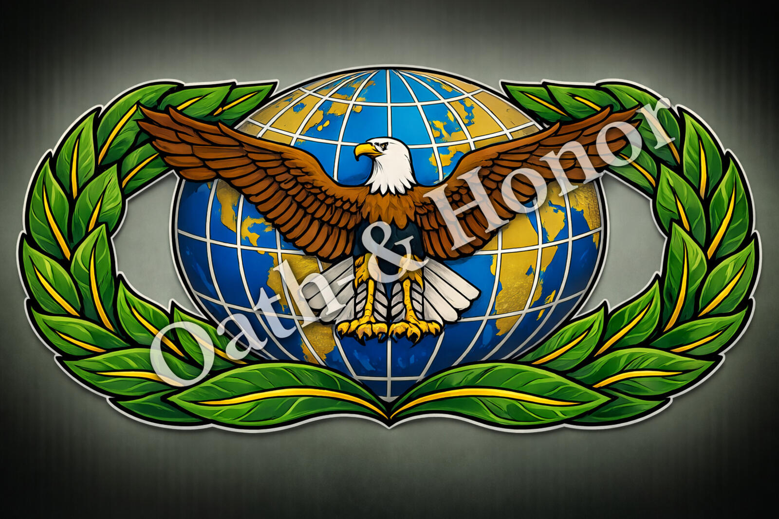 USAF Security Police Qualification Badge Decal – Full Color – view 2