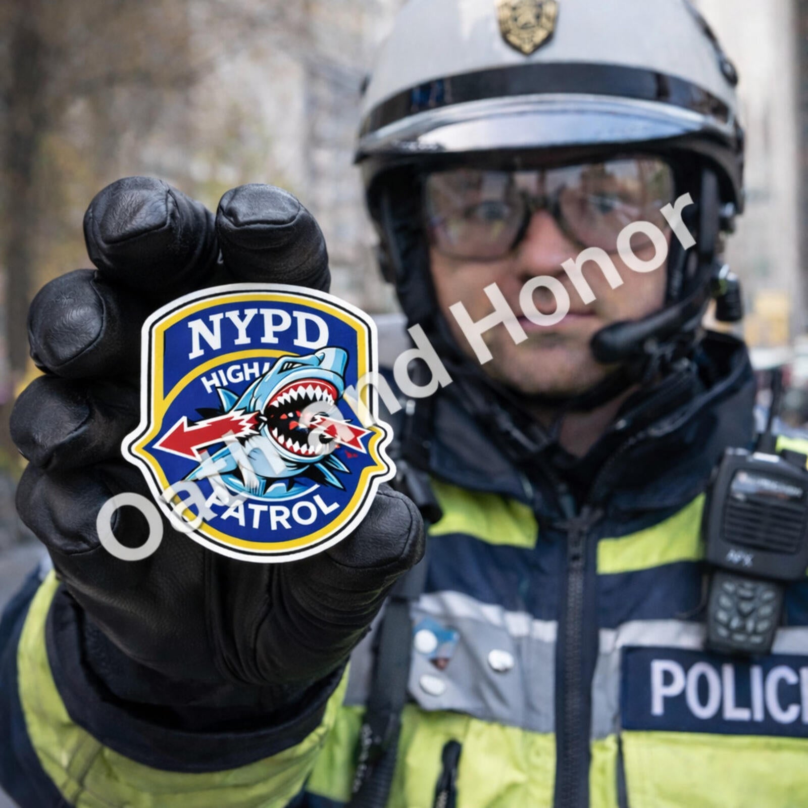 NYPD Highway Patrol Shark Magnet – Novelty Police Design – 3 in – view 4