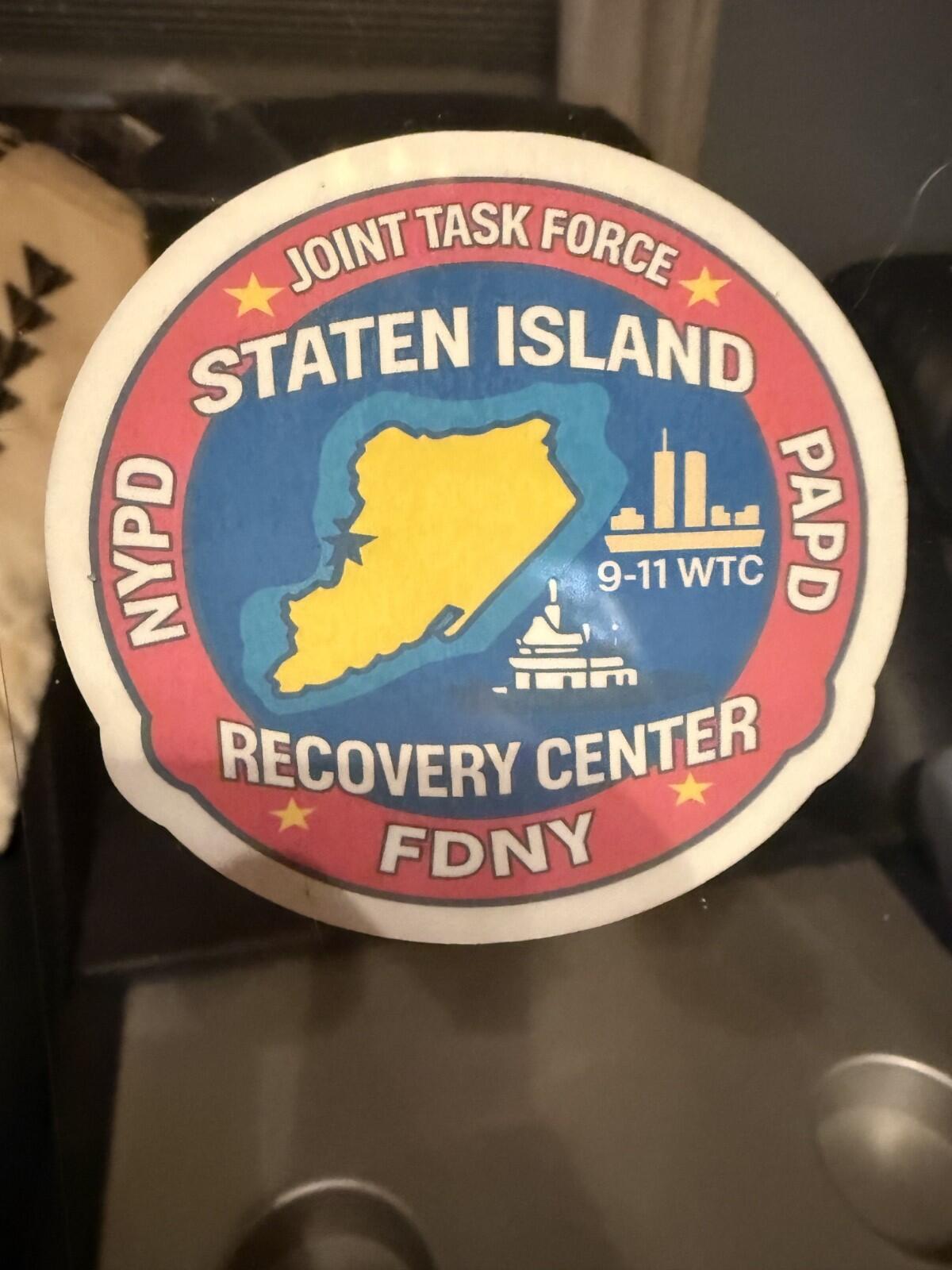 9/11 Staten Island Recovery Center Decal – Inside Glass – product image