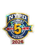 NYPD Highway Patrol 5 Holographic Decal – 2026 – 3.25 in – product image