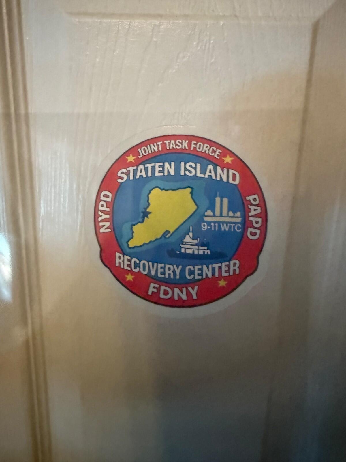 9/11 Joint Task Force Recovery Center Decal – Inside Glass – view 2