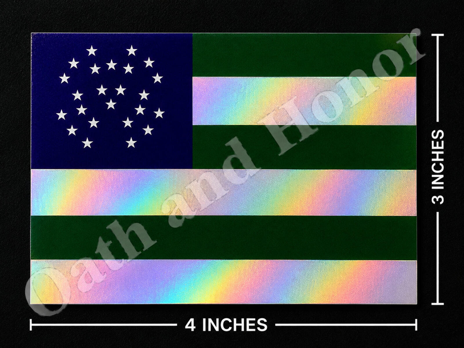 Reflective NYPD Tribute Flag Decal – Police Support Sticker – view 5