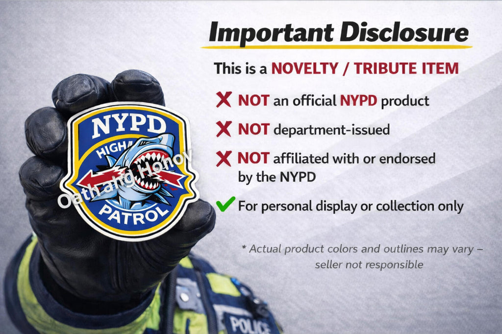 NYPD Highway Patrol Shark Magnet – Novelty Police Design – 3 in – view 5