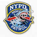 NYPD Highway Patrol Shark Magnet – Novelty Police Design – 3 in – product image