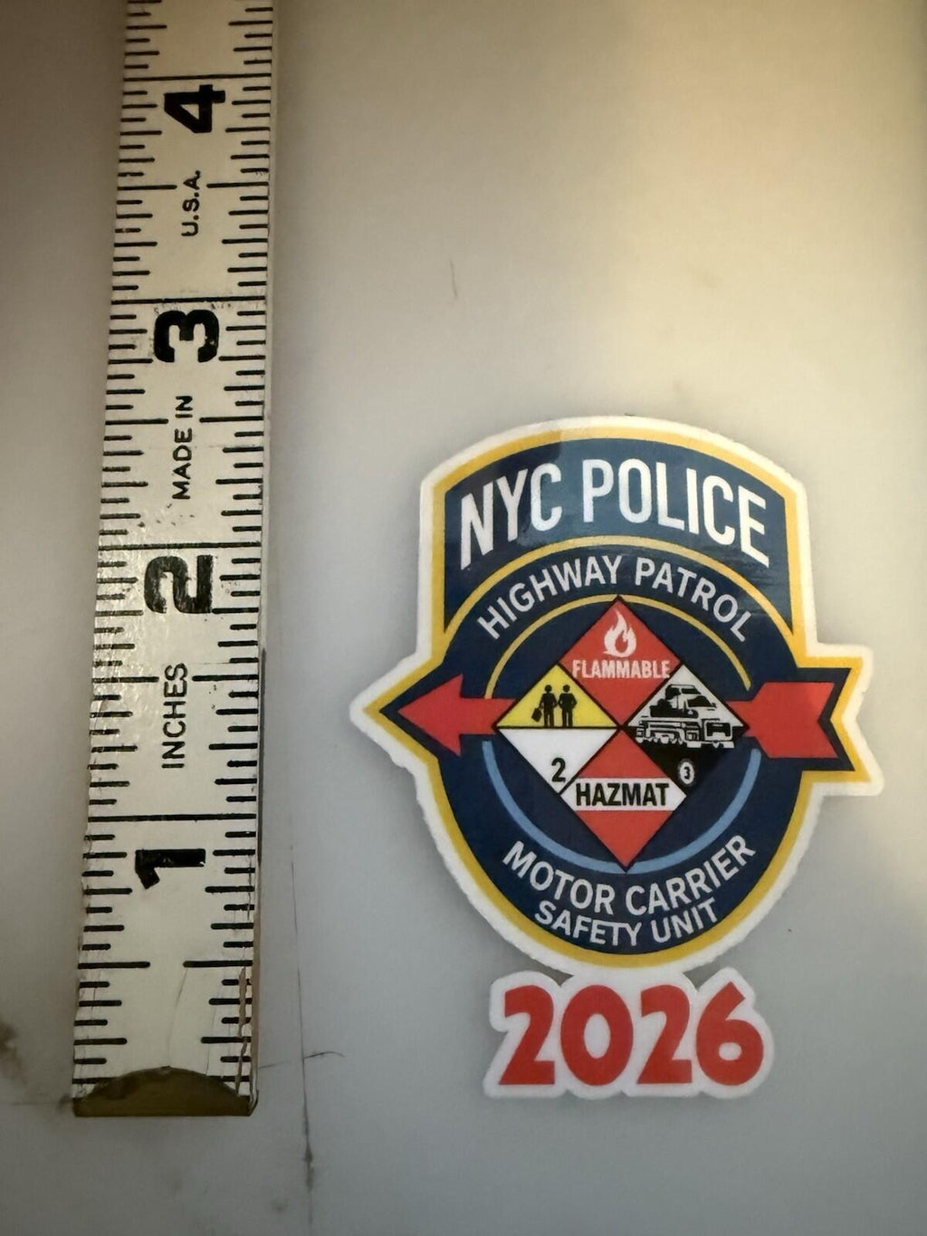 NYPD Motor Carrier Safety Unit Hazmat Decal – 2026 – view 2