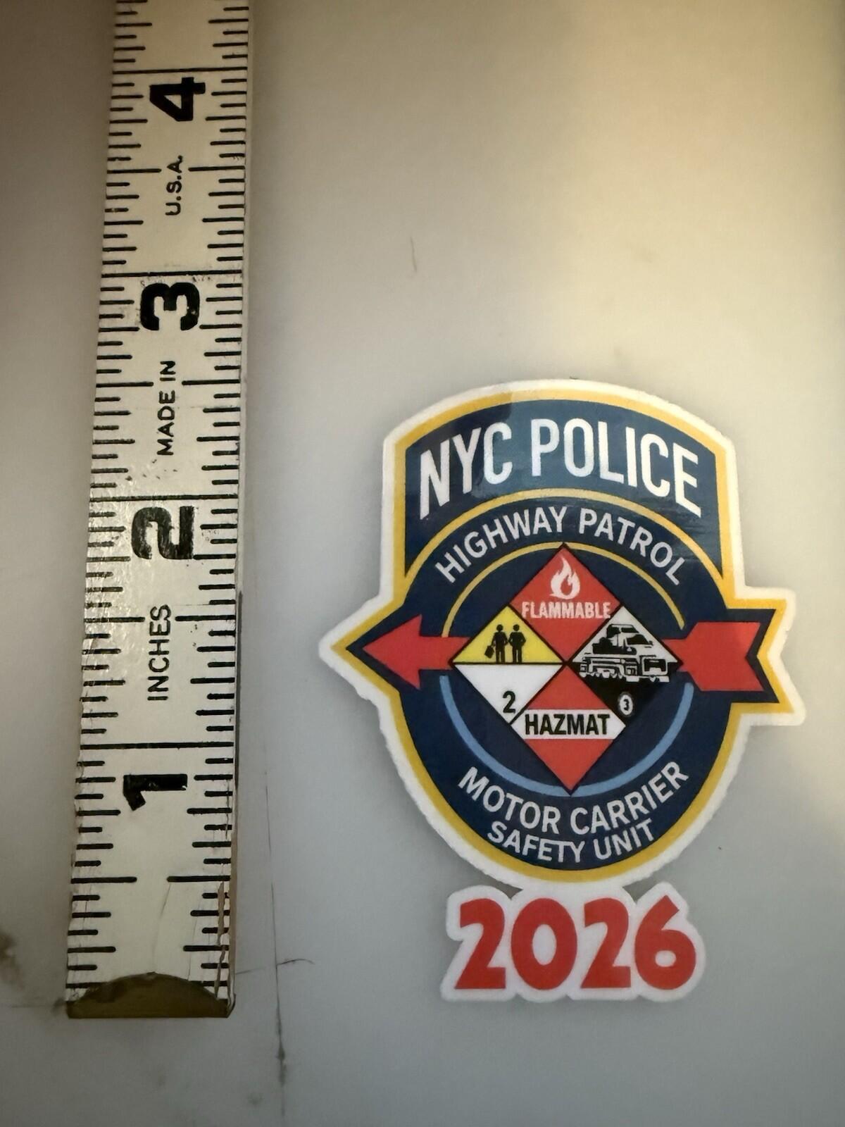 NYPD Motor Carrier Safety Unit Hazmat Decal – 2026 – view 2