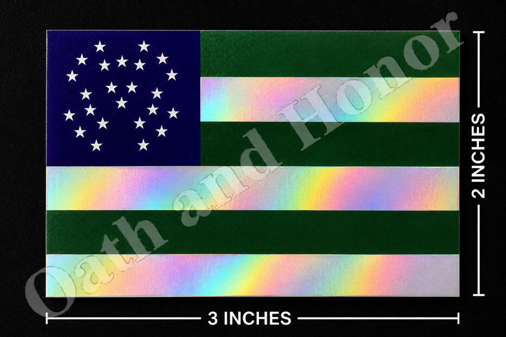 Reflective NYPD Tribute Flag Decal – Police Support Sticker – product image