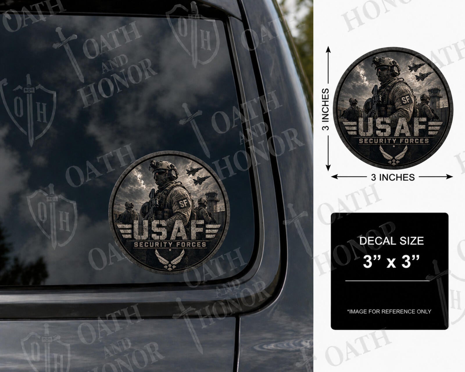 USAF Security Forces Magnet – Military Tribute – 3 in – view 2