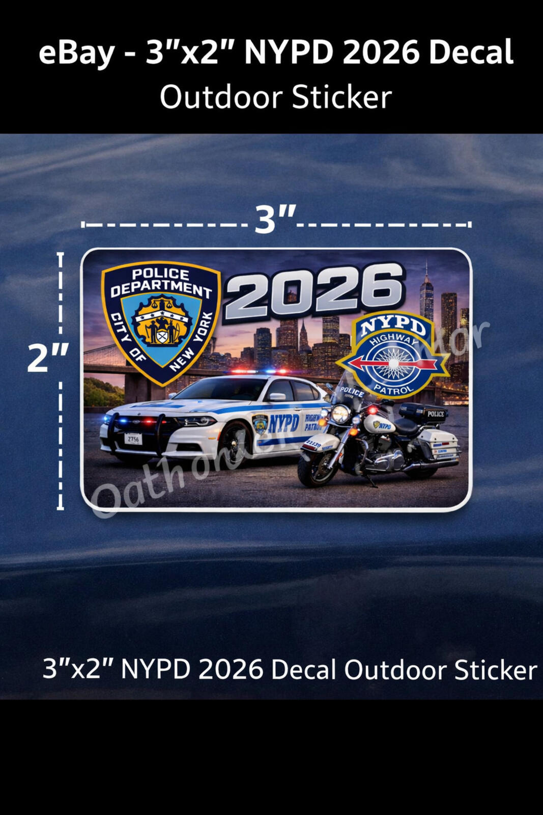 NYPD Highway Patrol Magnet – 2026 – 3 x 2 in – view 2